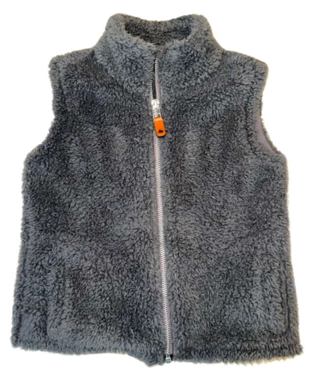 Sherpa Fleece Vest for Kids - Gray