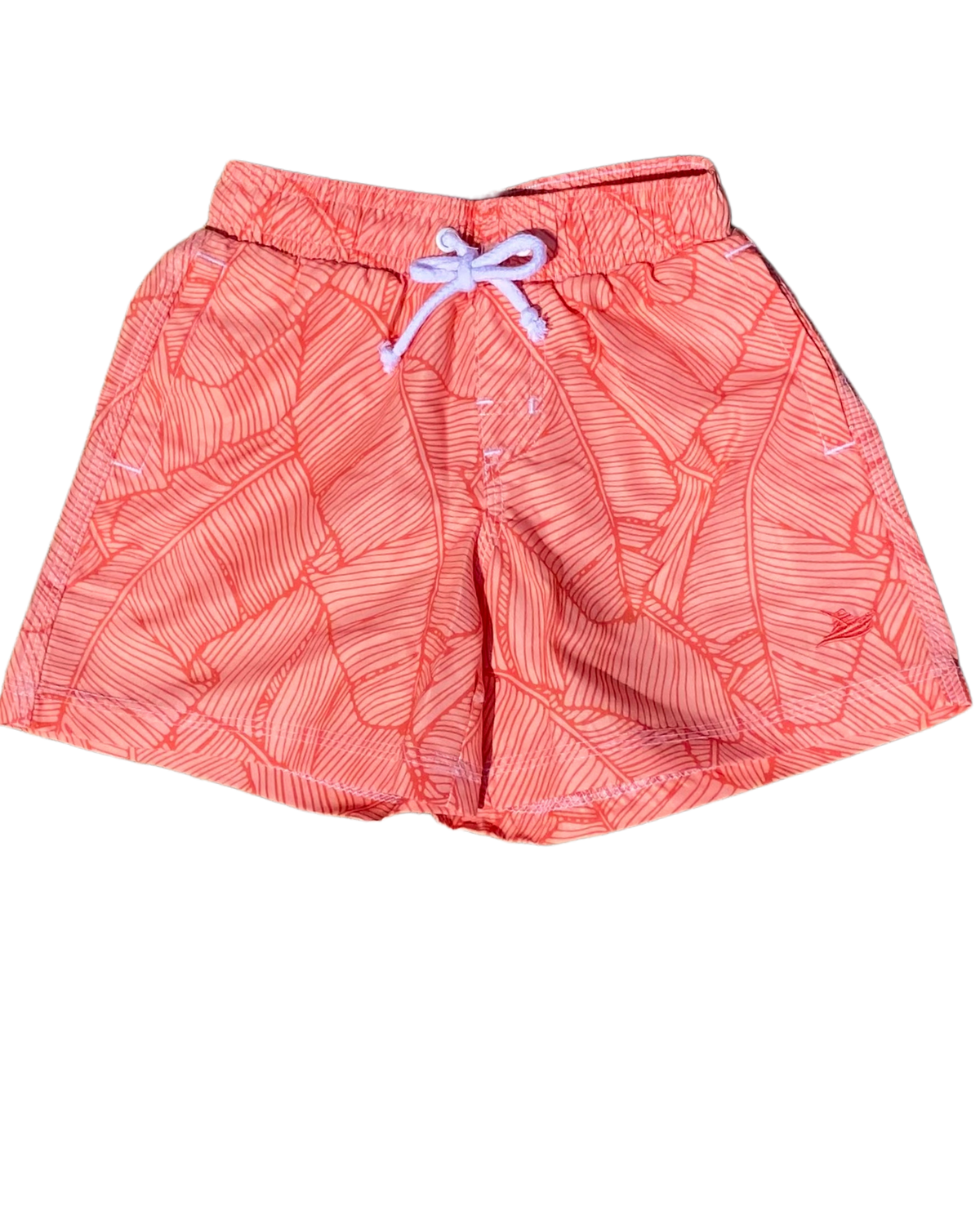 Tropical Persimmon Leaves Swim Shorts