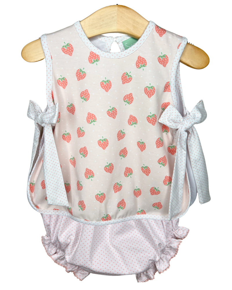 Girls Strawberry Bow Bloomer Set