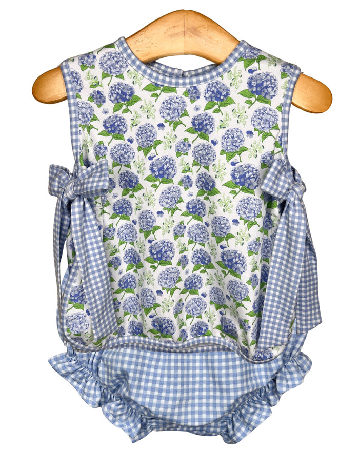 Girls Hydrangea Bow Bloomer Set