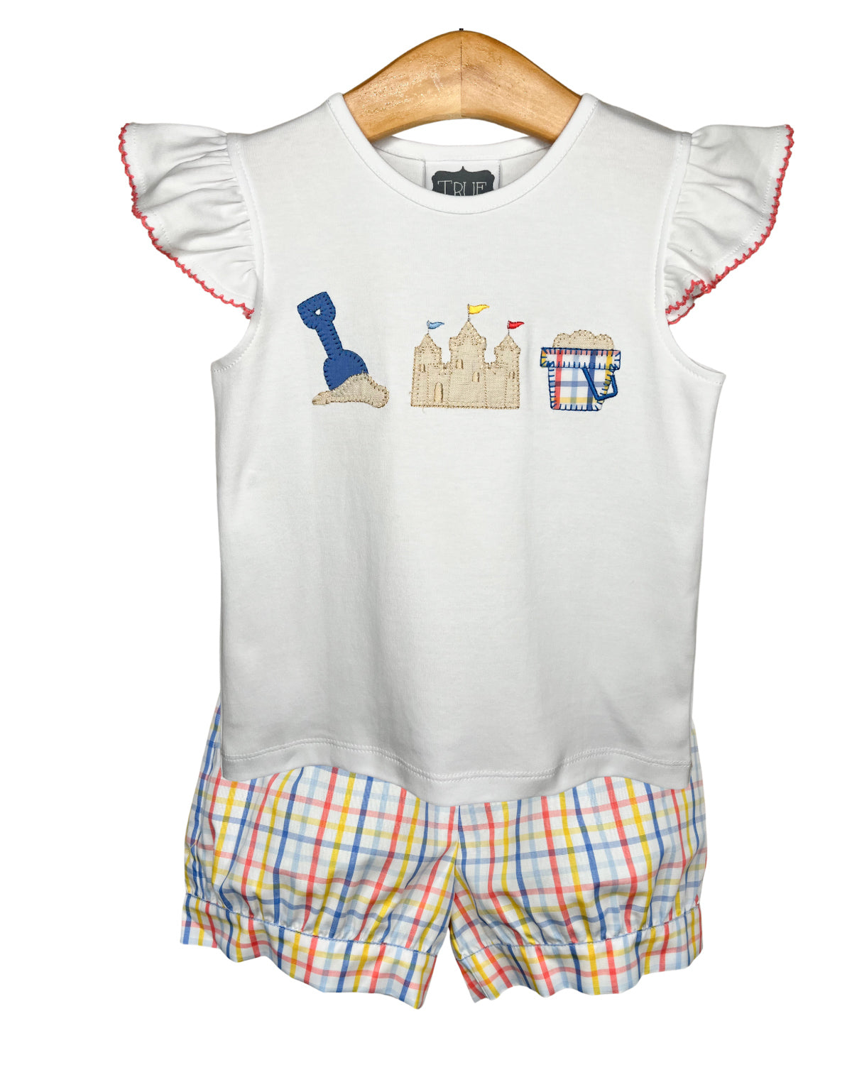 Girls Beach Applique Tee and Short Set