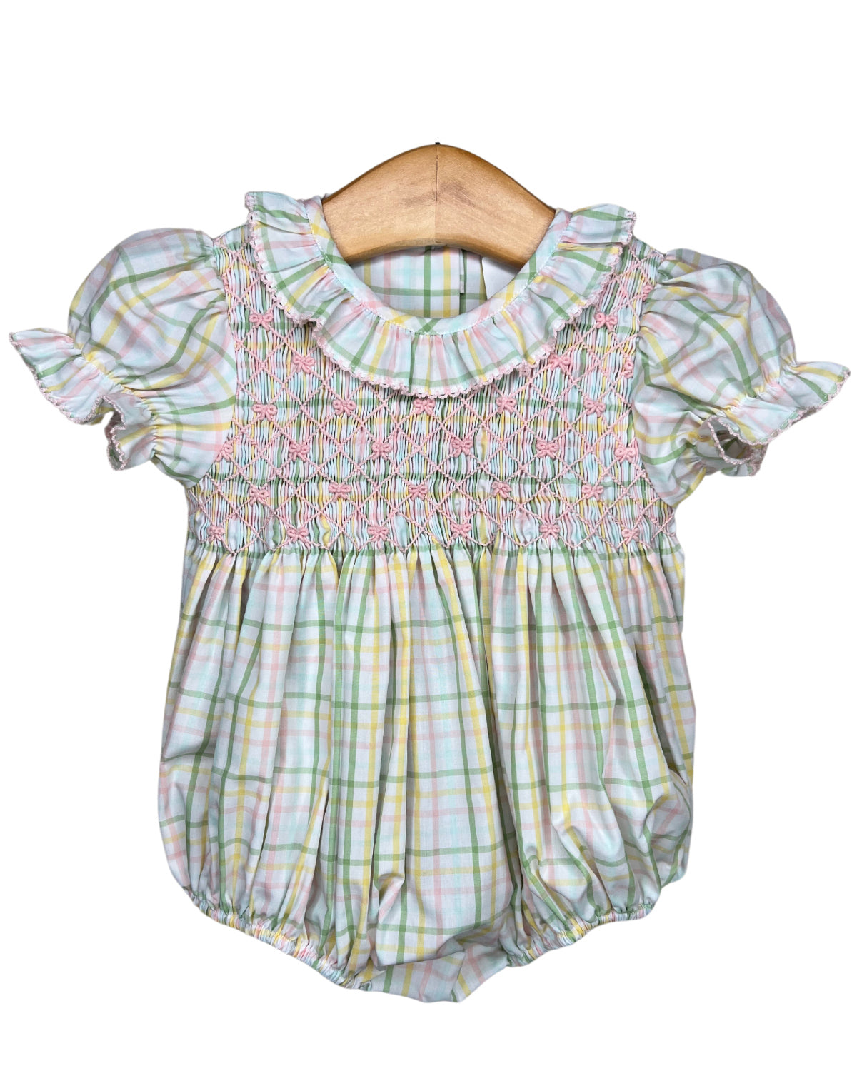 Girls Beatrice Bow Multi Plaid Bubble