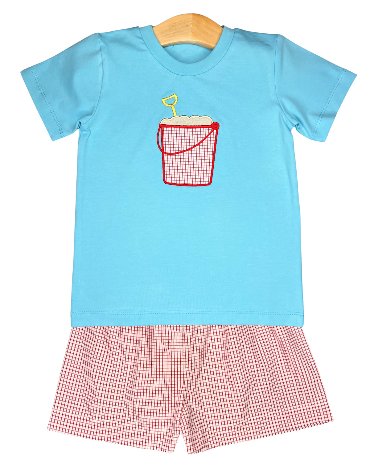 Boys Sand Pail Applique Short Set