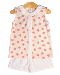 Girls Strawberry Aline Short Set