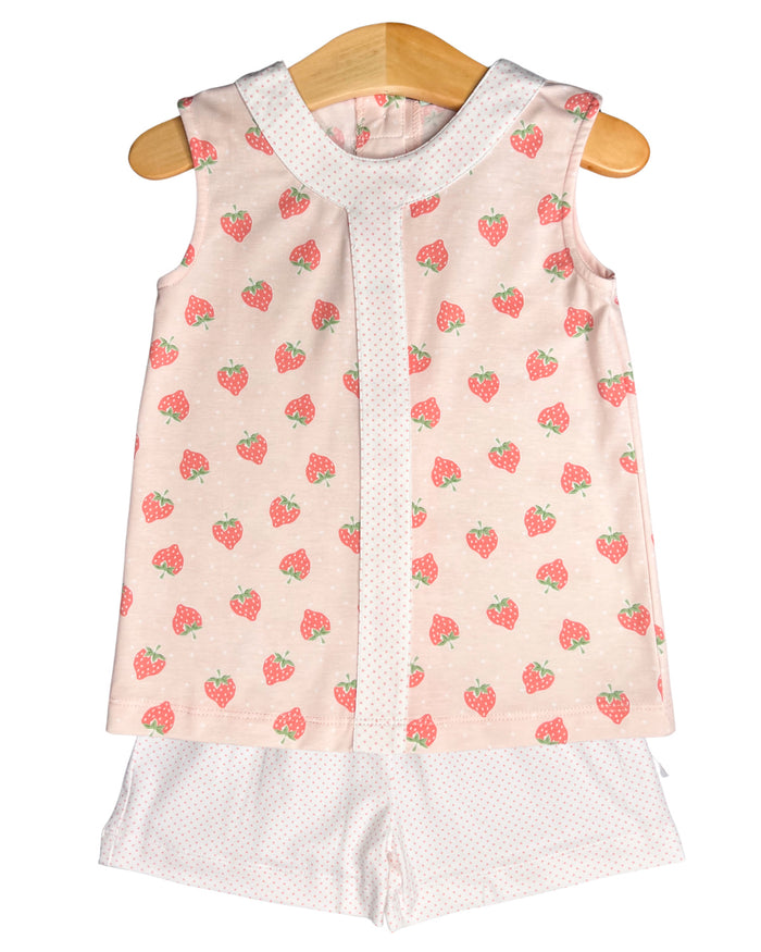 Girls Strawberry Aline Short Set