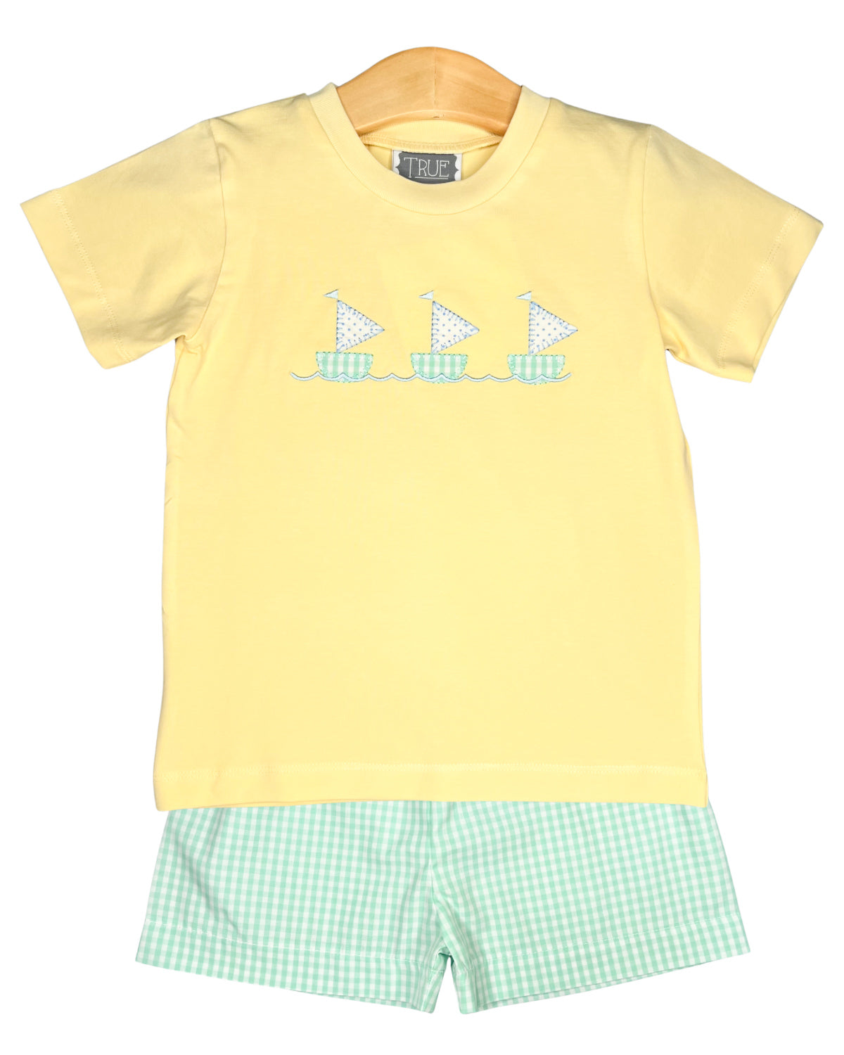 Boys Sailboat Applique Short Set