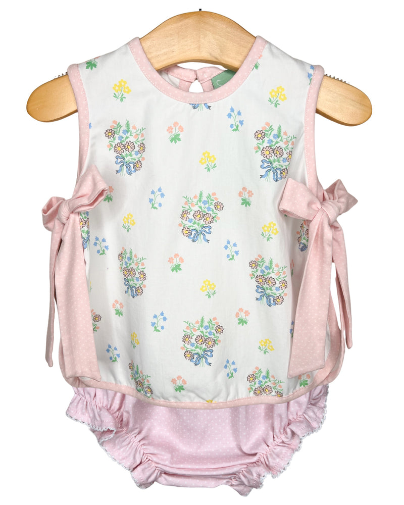 Girls Spring Bouquet Bow Bloomer Set