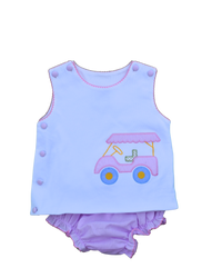 Hole in One Applique Girl Bloomer Set