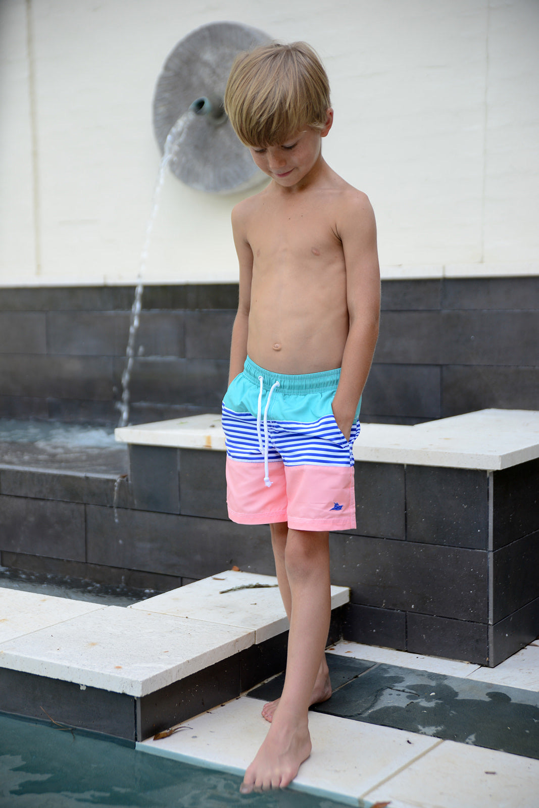 Coastal Color Block Swim Shorts