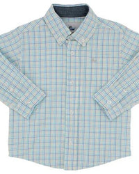 Blue/Green/Fog Long Sleeve Destin Dress Shirt