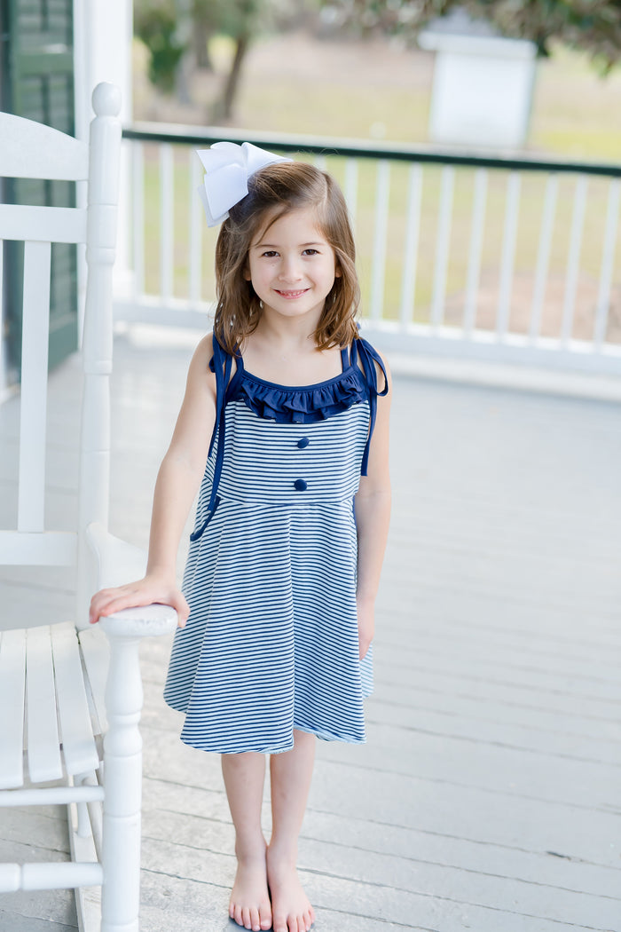 Nantucket Navy Stripe Tie Dress