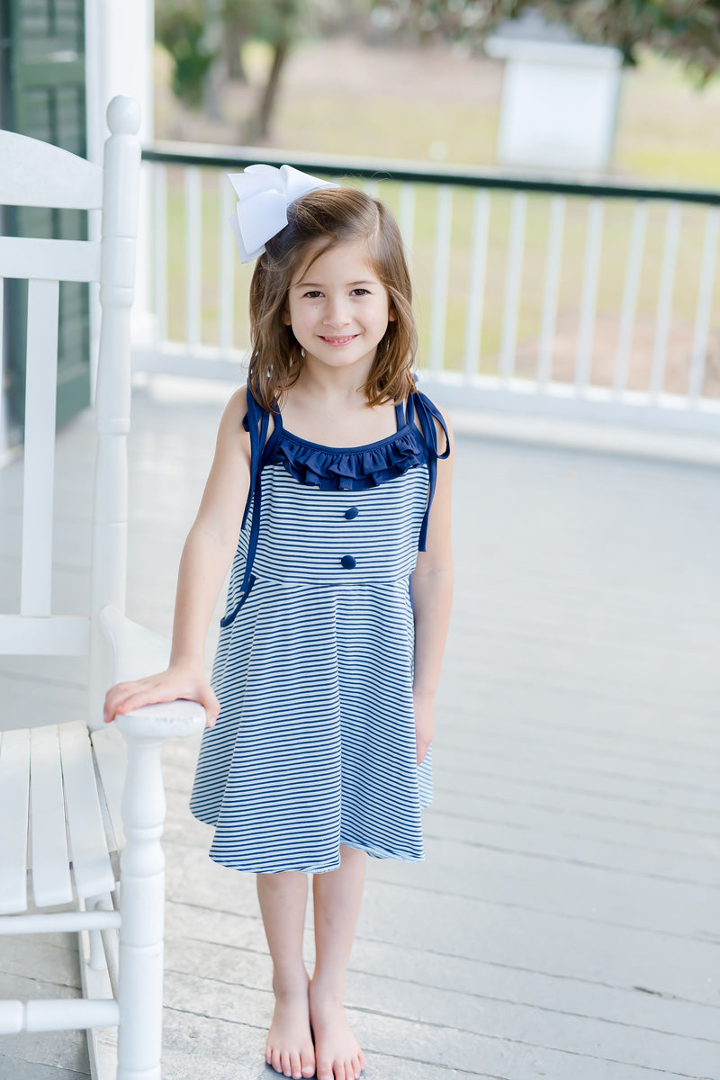 Nantucket Navy Stripe Tie Dress