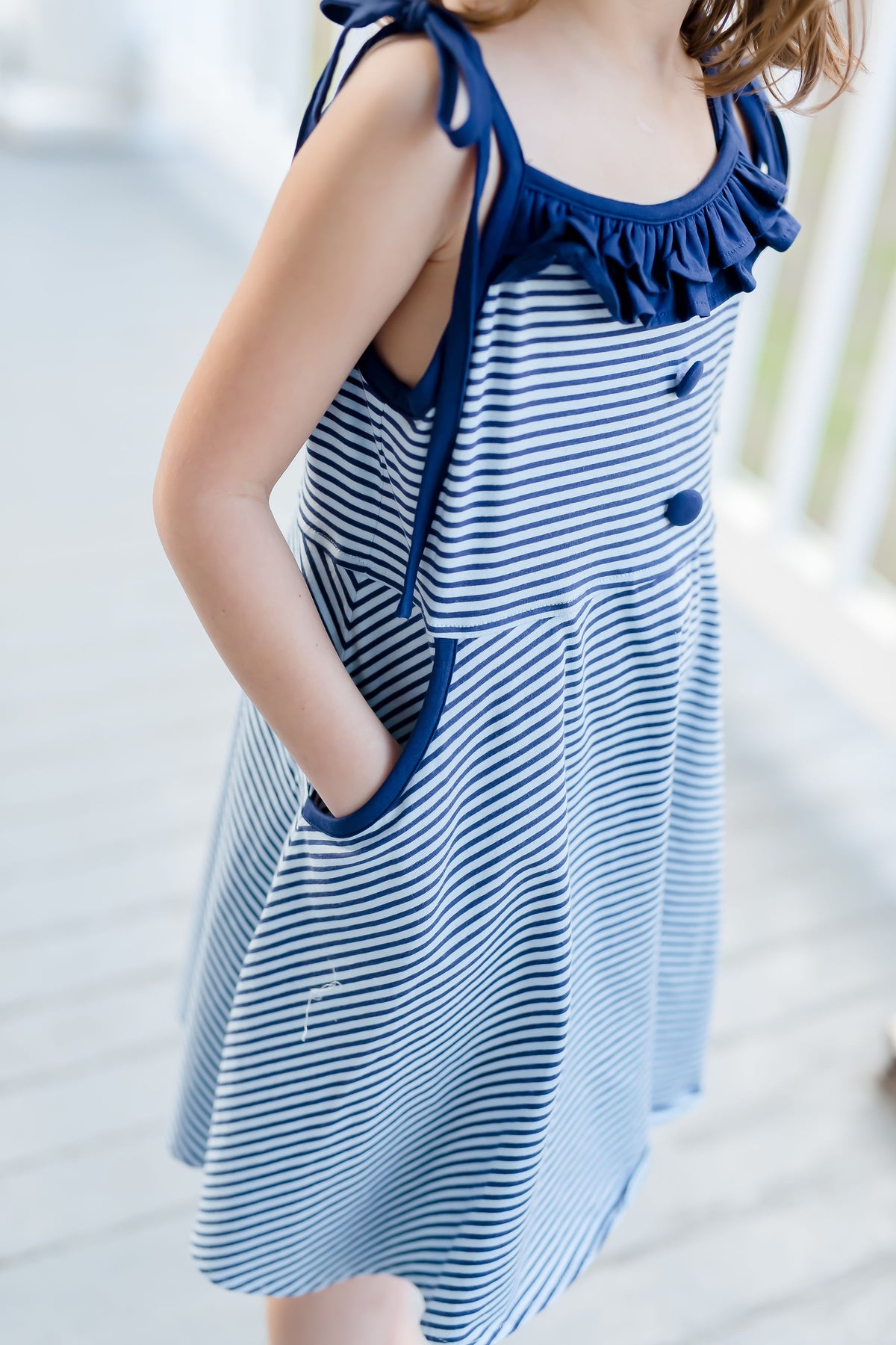 Nantucket Navy Stripe Tie Dress