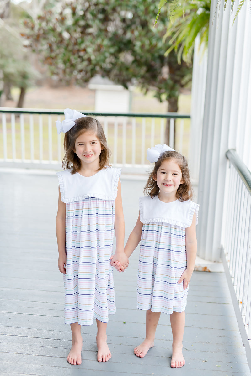 Summer Stripe Collar Dress