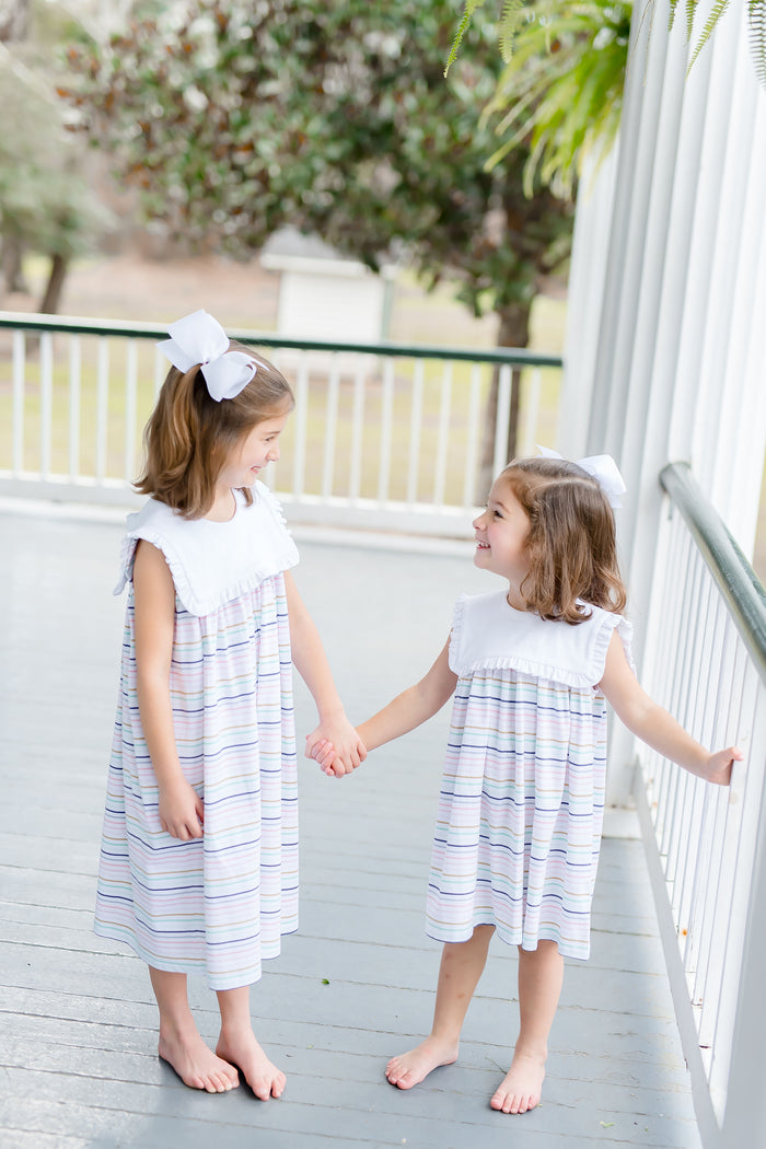 Summer Stripe Collar Dress