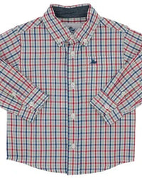 Blue/Red/Green Long Sleeve Destin Dress Shirt